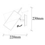 Opviq Lámpara de Pared 6382, Metal, Acabado Antiguo, Casquillo E27 Max 40W, Elegante Diseño Moderno para Hogar